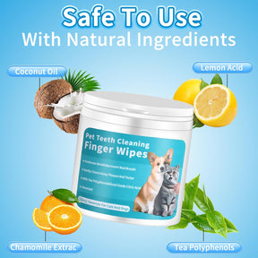 Pet Dental Finger Wipes