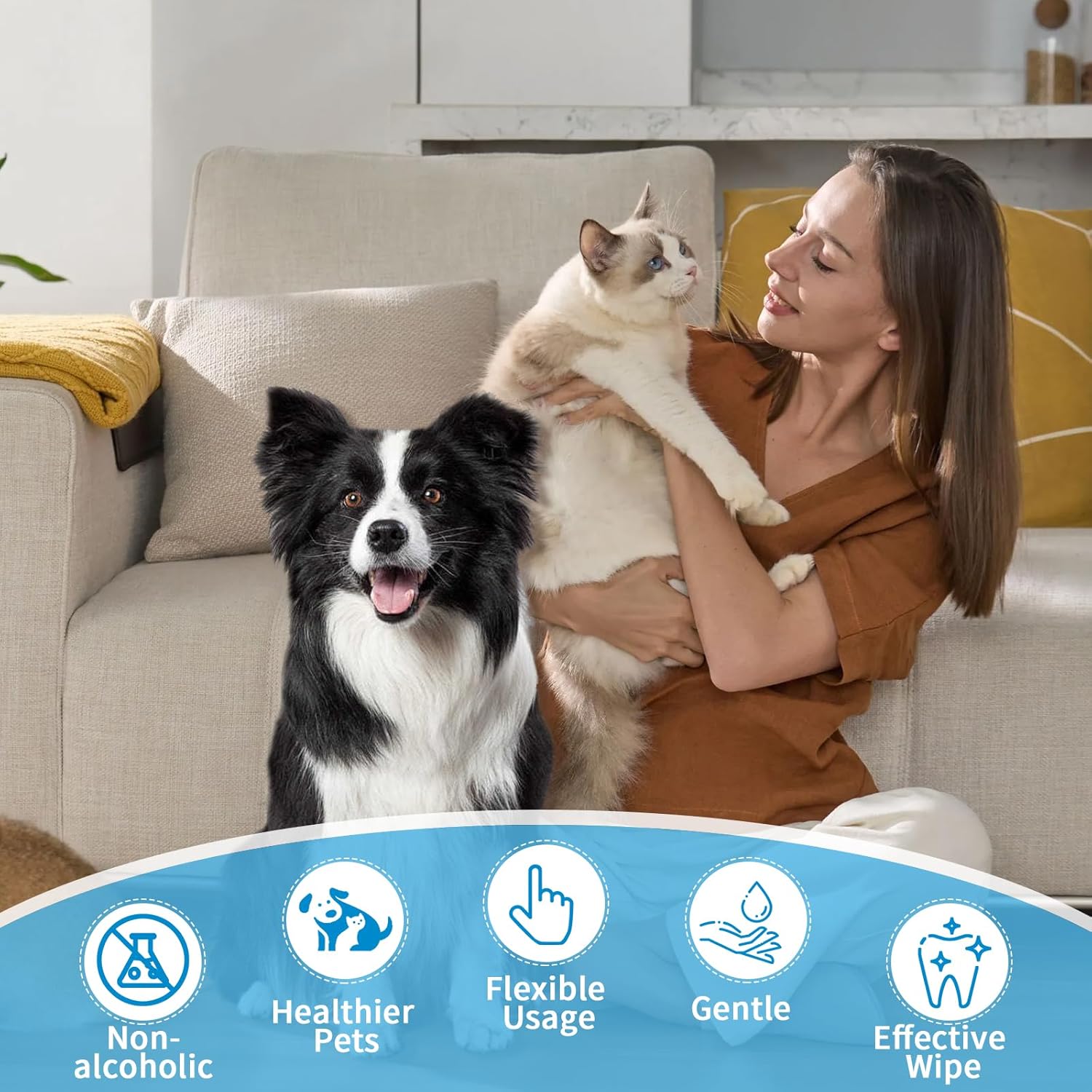 Pet Dental Finger Wipes